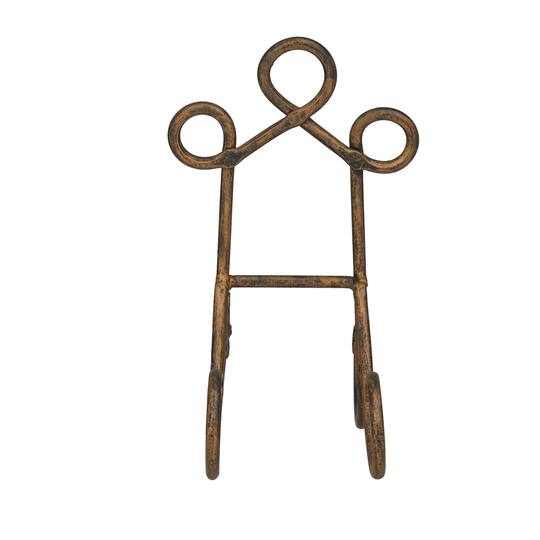 9" Brown Metal Traditional Easel